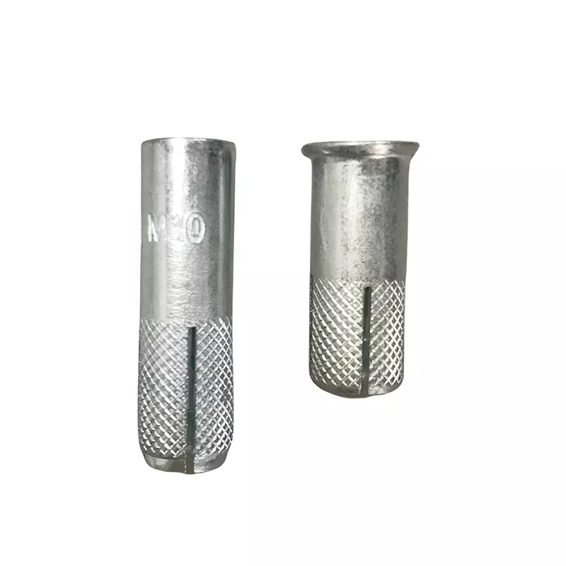 Galvanized Drop In Anchor With Lips Cross Knurl