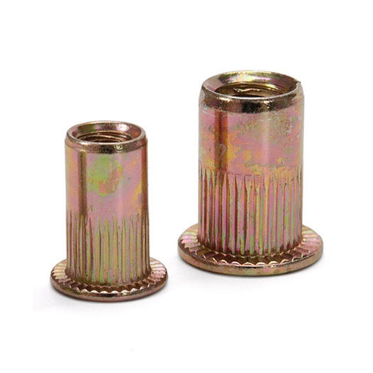 Tubular Flat Head Round Body Knurled Rivet Nut