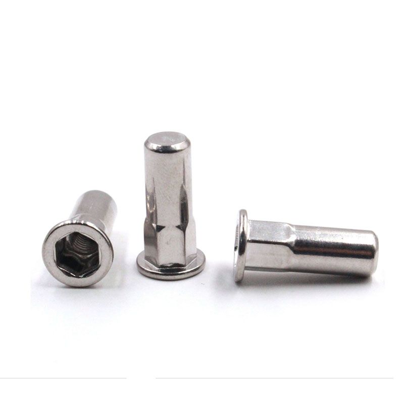 Flat Head Open End Hexagon head rivet nut