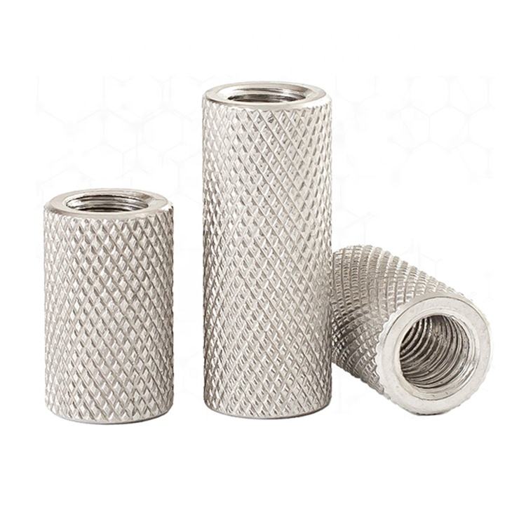 Round Cylindrical Knurled Coupling Nuts